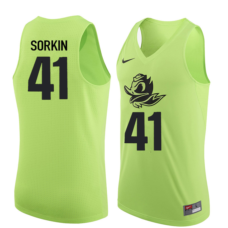 Men Oregon Ducks #41 Roman Sorkin College Basketball Jerseys Sale-Electric Green